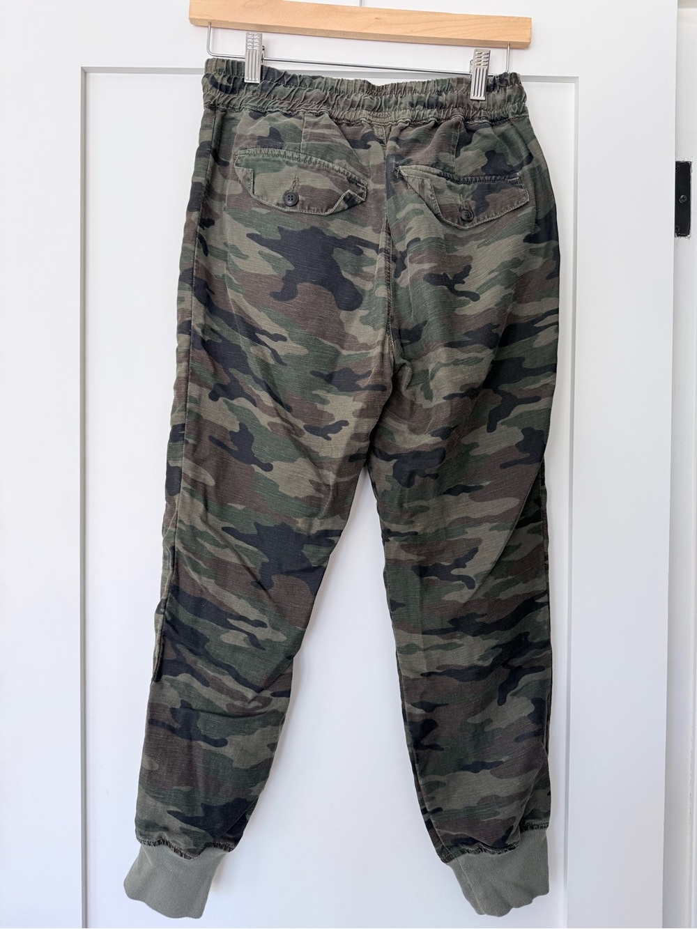 NSF Women’s Camo Elastic-Waist Cargo Joggers - Olive Green - Picture 3 of 3